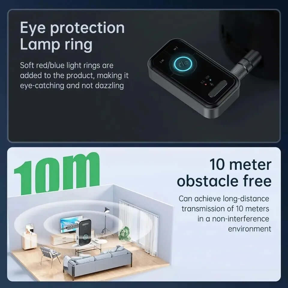 Bluetooth 5.3 Adapter Transmitter Receiver Wireless Audio for Car Music Headphone Speaker AUX Audio Adapter with 3.5Mm Jack