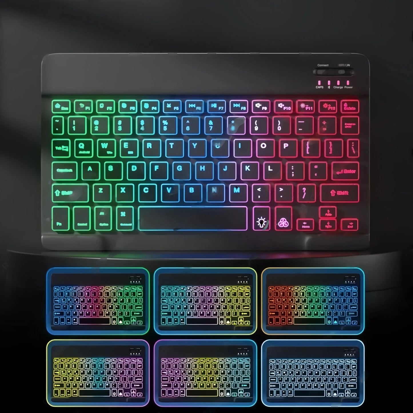 Mini Bluetooth Keyboard Wireless Keyboard 10Inch Backlit Keyboard Backlight Touchpad Keyboard for IOS Android Windows Ipad